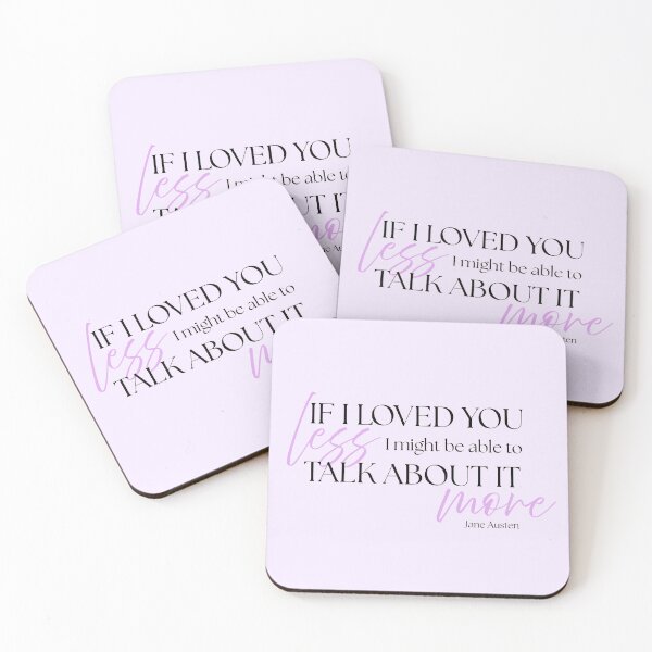 Item preview, Jane Austen Quote – Emma – "If I Loved You Less" designed and sold by cheekymare.