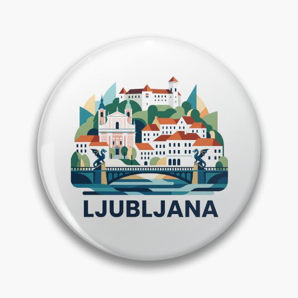Item preview, CLjubljana Slovenia Vintage Print - Ljubljana Dragon designed and sold by OzzFrequency.