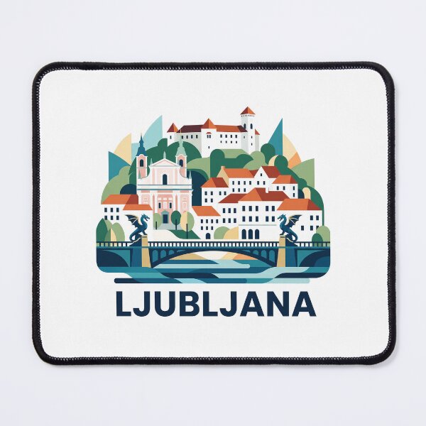 Item preview, CLjubljana Slovenia Vintage Print - Ljubljana Dragon designed and sold by OzzFrequency.