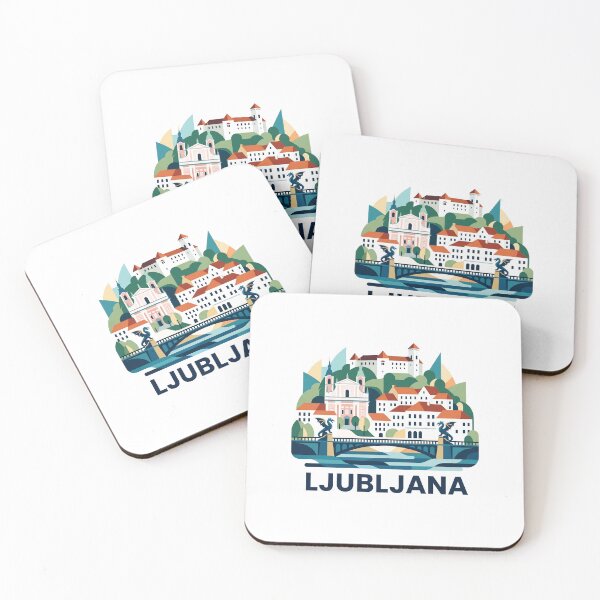 Item preview, CLjubljana Slovenia Vintage Print - Ljubljana Dragon designed and sold by OzzFrequency.