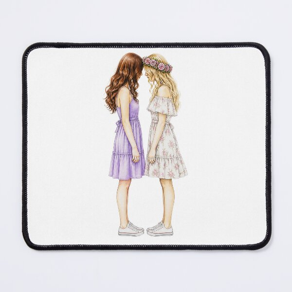 Item preview, Wildflower & Lavender – Best Friends Fashion Illustration designed and sold by kitastylish.