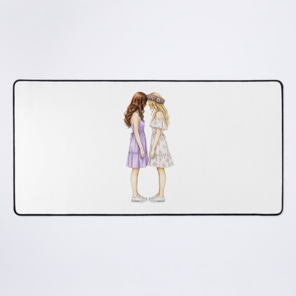 Item preview, Wildflower & Lavender – Best Friends Fashion Illustration designed and sold by kitastylish.