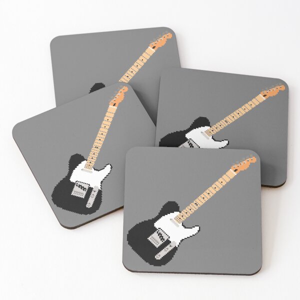Item preview, Black Pixel Art Telecaster Guitar - 8-Bit Retro designed and sold by OpenTabsDesigns.