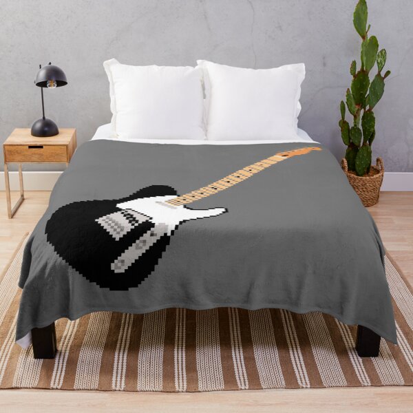 Item preview, Black Pixel Art Telecaster Guitar - 8-Bit Retro designed and sold by OpenTabsDesigns.