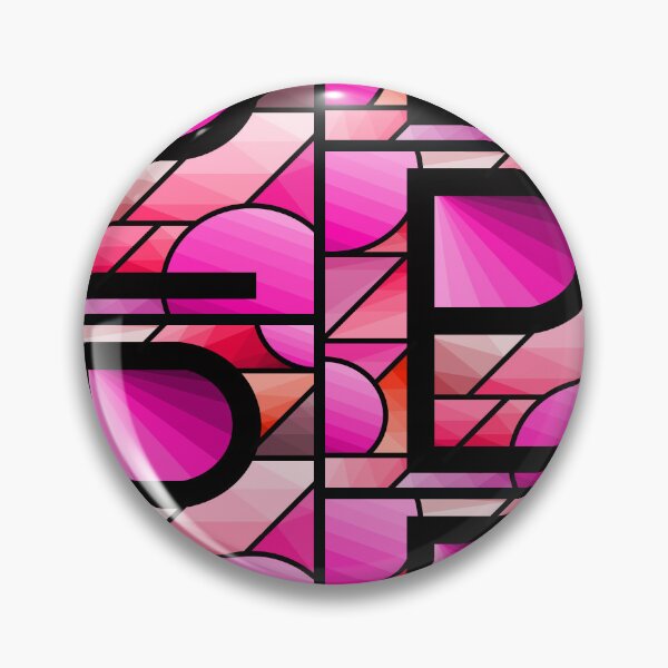Item preview, Pink Stained Glass Pluto Symbol | Planetary Astrology Art designed and sold by JayMakesTiktok.