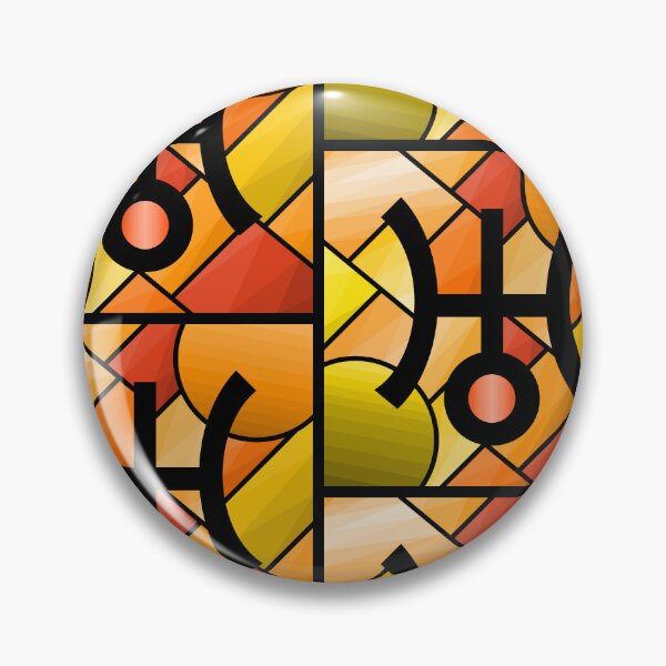 Item preview, Gold Stained Glass Uranus Symbol | Celestial Astronomy Artwork designed and sold by JayMakesTiktok.