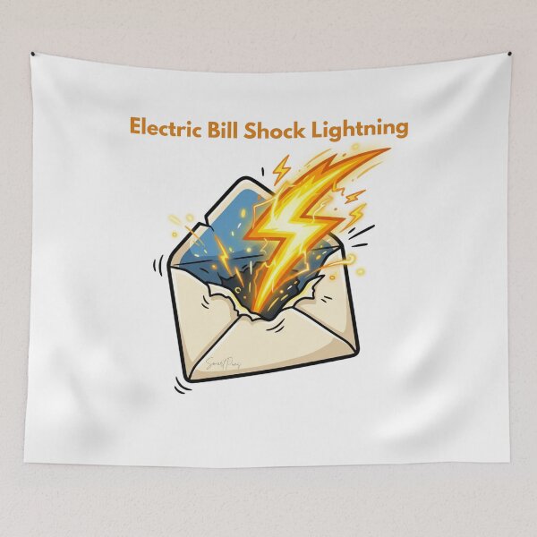 Item preview, Electric Bill Shock Lightning Bolt Mail Envelope Funny Pun designed and sold by SmartPuns.