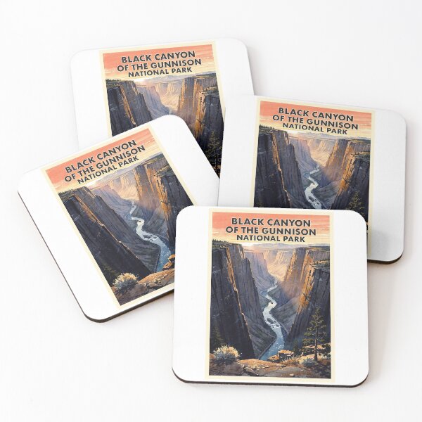 Item preview, Black Canyon of the Gunnison National Park Colorado Vintage Watercolor Travel designed and sold by Teelogic.