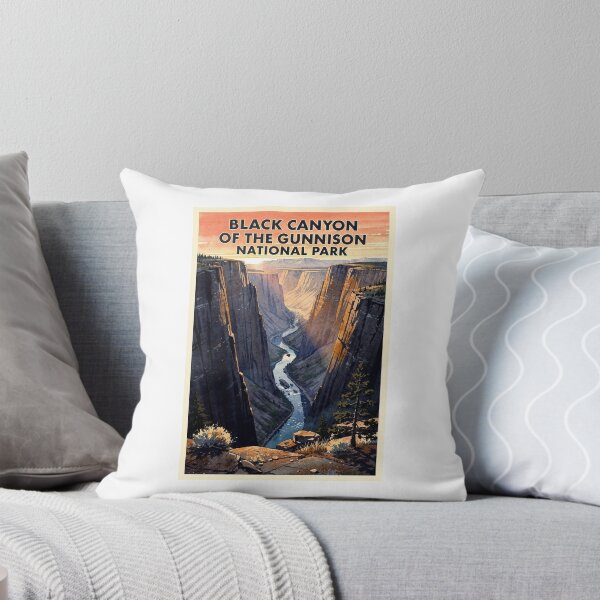 Item preview, Black Canyon of the Gunnison National Park Colorado Vintage Watercolor Travel designed and sold by Teelogic.