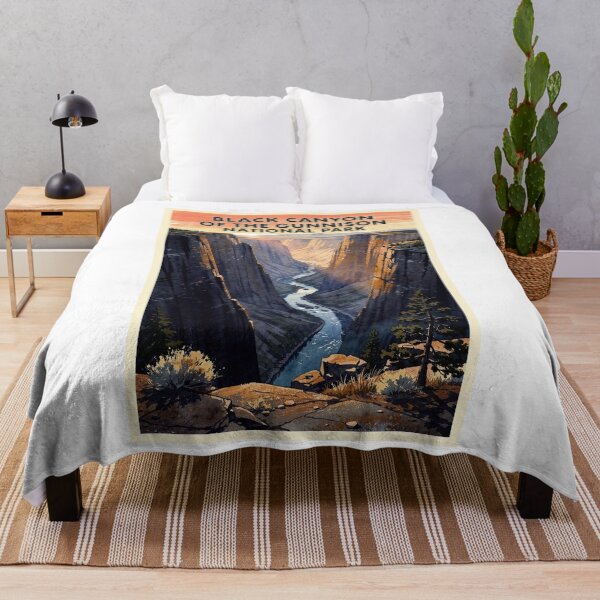 Item preview, Black Canyon of the Gunnison National Park Colorado Vintage Watercolor Travel designed and sold by Teelogic.