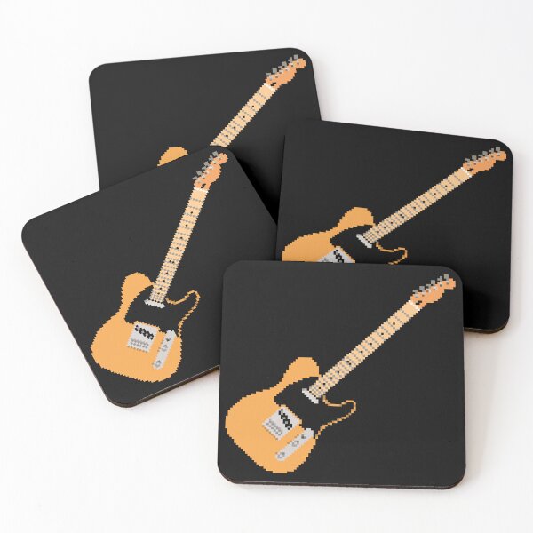 Item preview, Butterschottch Blonde Pixel Art Telecaster Guitar - 8-Bit Retro designed and sold by OpenTabsDesigns.