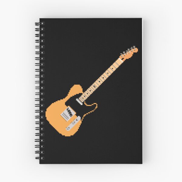 Artikelvorschau, Butterschottch Blonde Pixel Art Telecaster Gitarre - 8-Bit Retro entworfen und verkauft von OpenTabsDesigns.