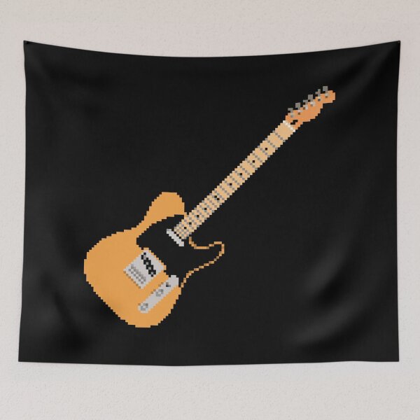 Item preview, Butterschottch Blonde Pixel Art Telecaster Guitar - 8-Bit Retro designed and sold by OpenTabsDesigns.