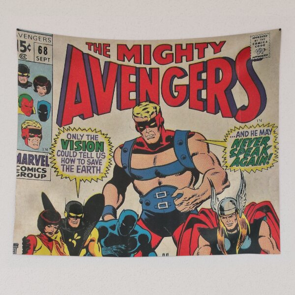 Item preview, Marvel Mighty Avengers Comics Comic Book Original Custom Vintage Movie Poster Art designed and sold by Cool Robot Bro..