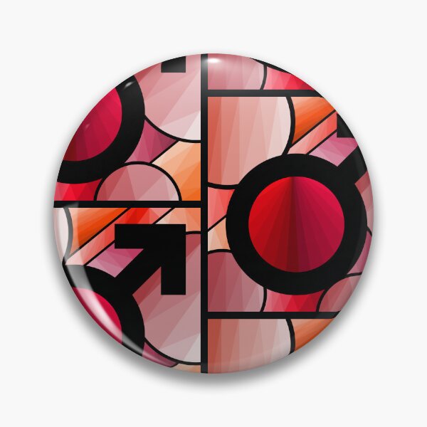 Item preview, Red Stained Glass Mars Symbol | Astrological Planet Artwork designed and sold by JayMakesTiktok.