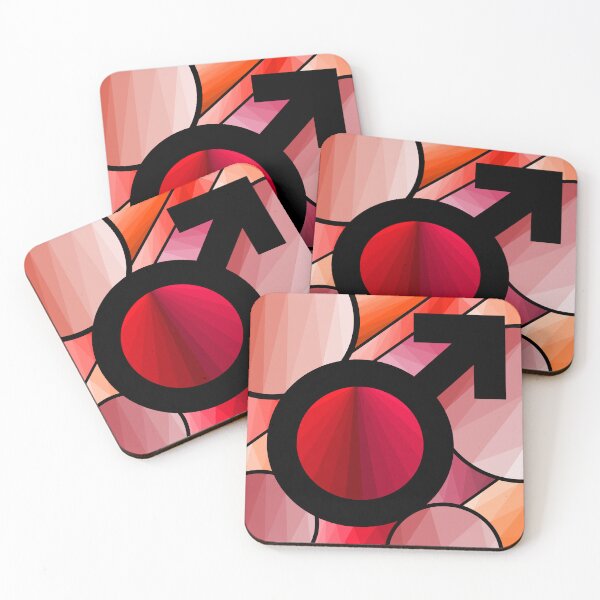 Item preview, Red Stained Glass Mars Symbol | Astrological Planet Artwork designed and sold by JayMakesTiktok.
