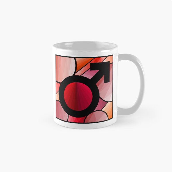 Item preview, Red Stained Glass Mars Symbol | Astrological Planet Artwork designed and sold by JayMakesTiktok.