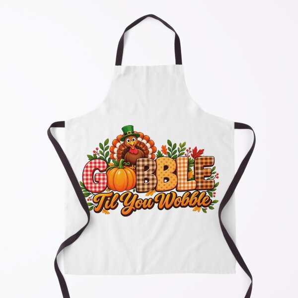 Item preview, Gobble Til You Wobble - Funny Thanksgiving Turkey Foodie Quote designed and sold by Final Chance Designs⭐️⭐️⭐️⭐️⭐️.