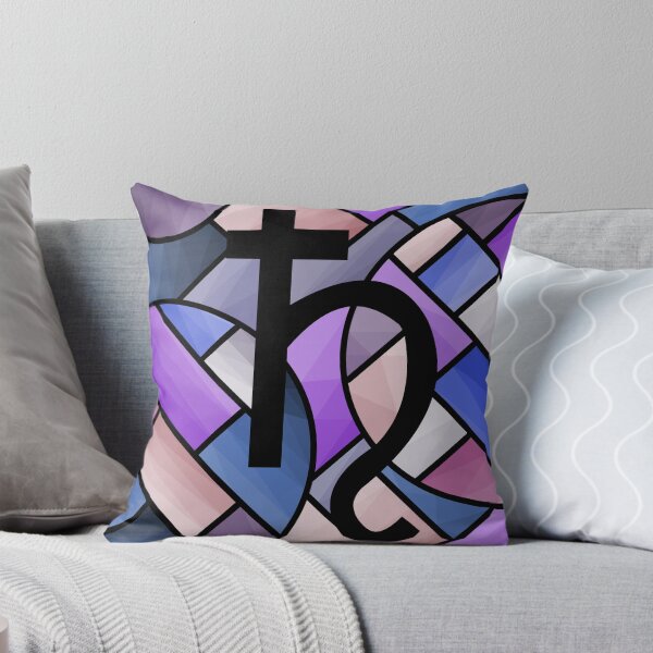 Item preview, Purple Stained Glass Saturn Symbol | Celestial Planet Artwork designed and sold by JayMakesTiktok.