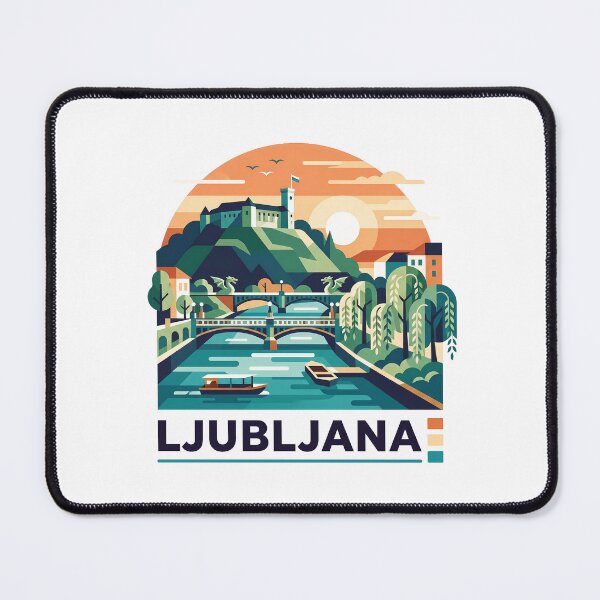 Item preview, Ljubljana Slovenia Vintage Print - Ljubljana Dragon designed and sold by OzzFrequency.