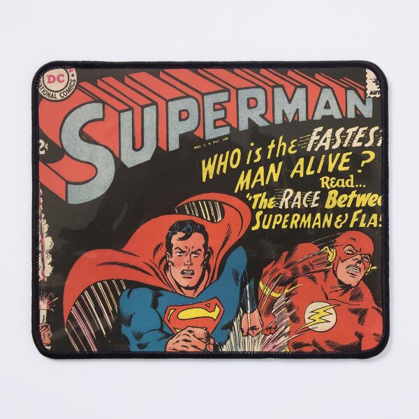Item preview, DC Comics Superman Flash Vintage Comic Original Custom Poster Art Tee designed and sold by Cool Robot Bro..