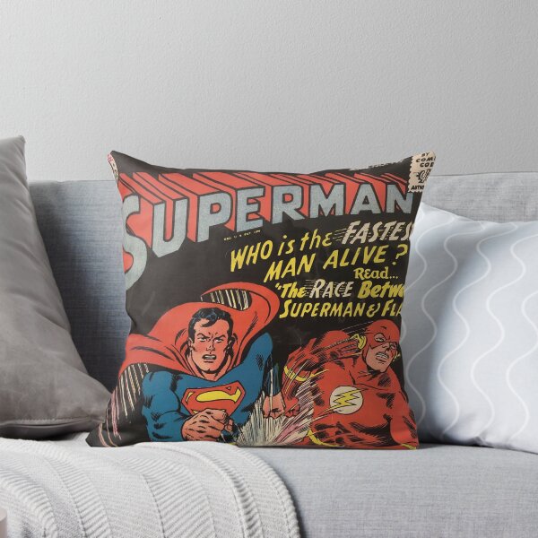 Item preview, DC Comics Superman Flash Vintage Comic Original Custom Poster Art Tee designed and sold by Cool Robot Bro..