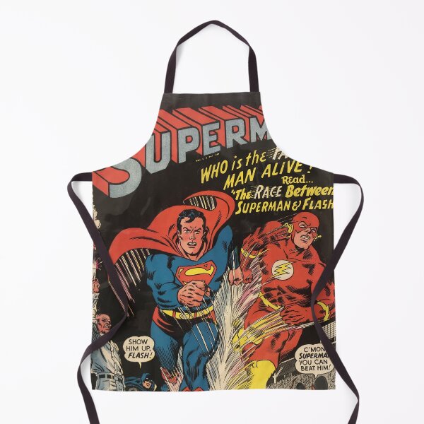Item preview, DC Comics Superman Flash Vintage Comic Original Custom Poster Art Tee designed and sold by Cool Robot Bro..