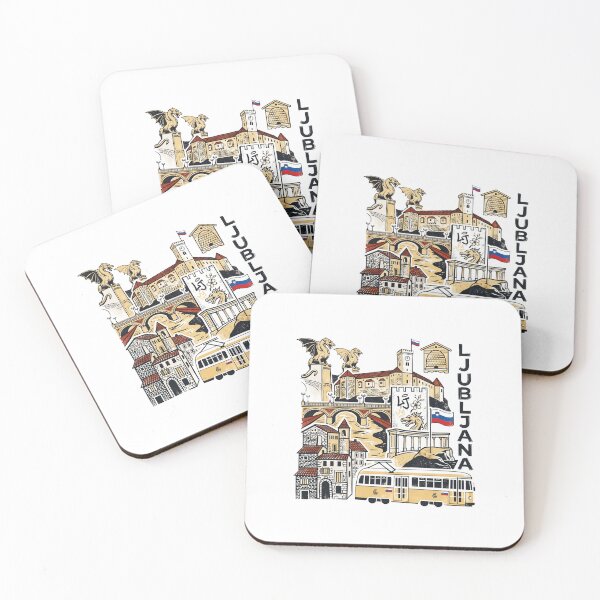 Item preview, Ljubljana Slovenia Vintage Print - Ljubljana Dragon designed and sold by OzzFrequency.