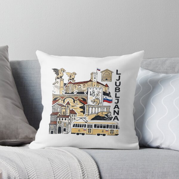Item preview, Ljubljana Slovenia Vintage Print - Ljubljana Dragon designed and sold by OzzFrequency.