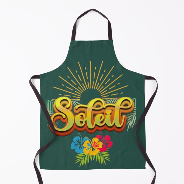 Item preview, Soleil French Word For Sun Tropical Hibiscus Sunburst Typography Art designed and sold by Miheerala.