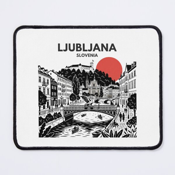 Item preview, Ljubljana Slovenia Vintage Print - Ljubljana Dragon designed and sold by OzzFrequency.