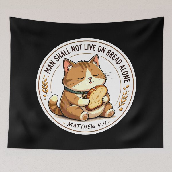 Item preview, Matthew 4:4 Man Shall Not Live On Bread Alone designed and sold by plushism.
