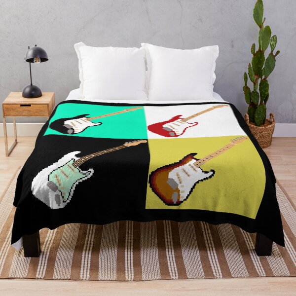 Item preview, Pixel Art Stratocaster Guitars - 8-Bit Retro designed and sold by OpenTabsDesigns.