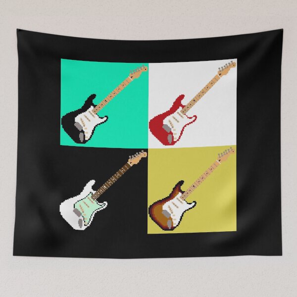 Item preview, Pixel Art Stratocaster Guitars - 8-Bit Retro designed and sold by OpenTabsDesigns.