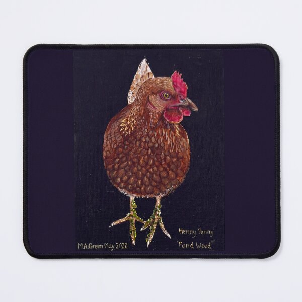 Item preview, 'Pond weed': a portrait of 'Henny Penny' by Mary Alice Green designed and sold by maryalicegreen.