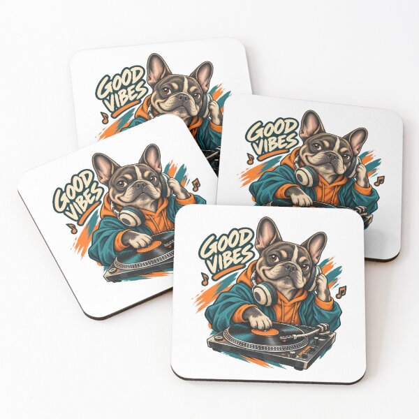 Item preview, Good Vibes French Bulldog DJ designed and sold by ArtikaCreative.