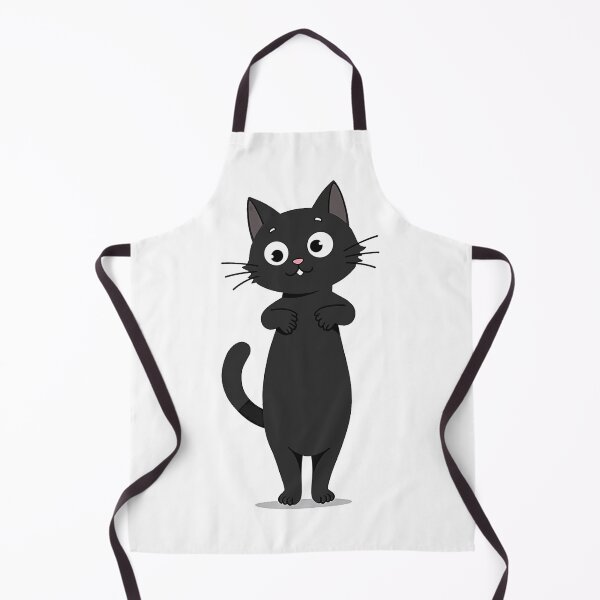 Item preview, Cute black cat standing on two paws designed and sold by Prints by Mat.