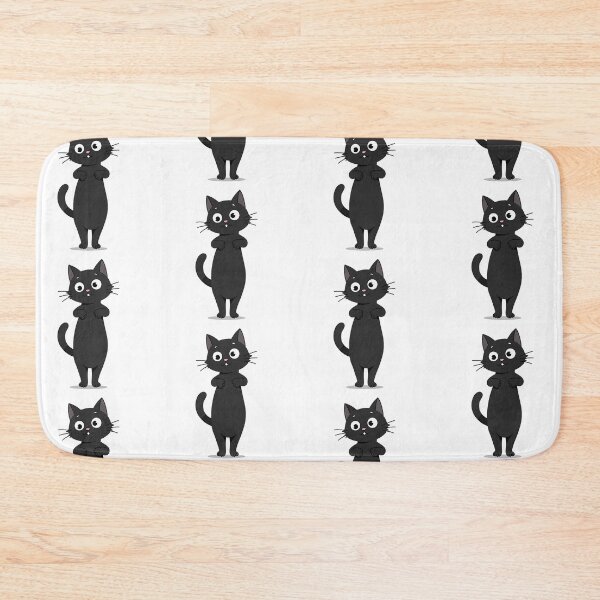 Item preview, Cute black cat standing on two paws designed and sold by Prints by Mat.