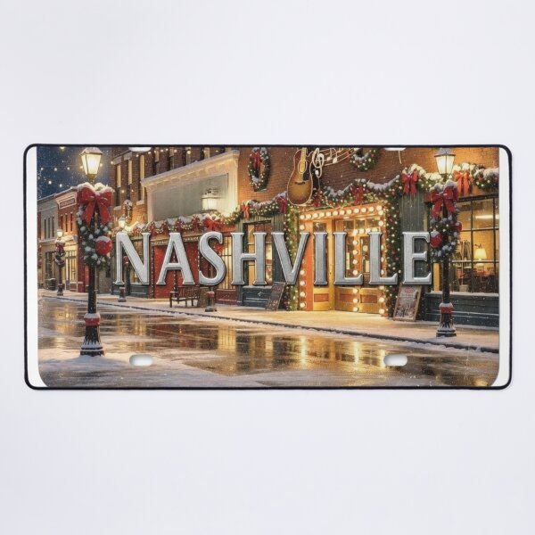 Item preview, Nashville Christmas Vintage Travel Souvenir Art designed and sold by The Souvenir Dept..