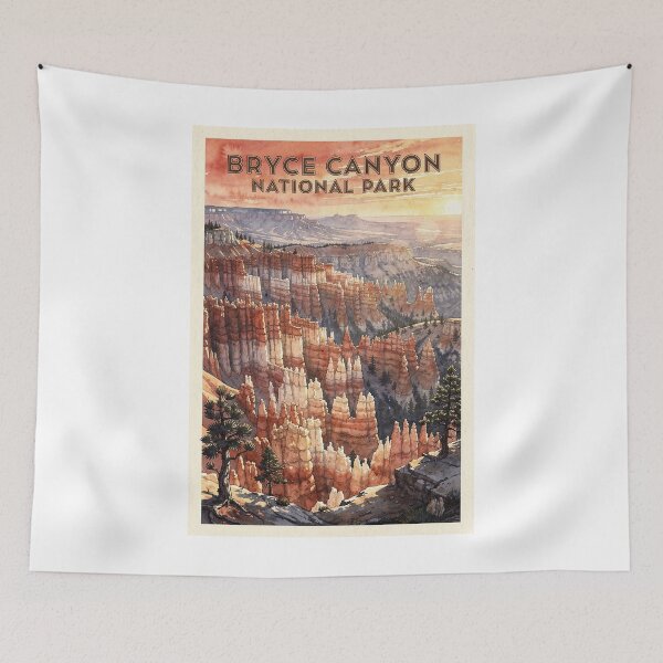 Item preview, Bryce Canyon National Park Utah Vintage Watercolor Travel designed and sold by Teelogic.
