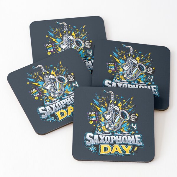 Item preview, Cool Saxophone Character National Saxophone Day Streetwear designed and sold by CloudyCatArt.