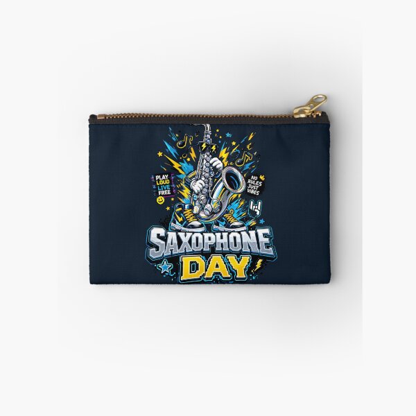 Item preview, Cool Saxophone Character National Saxophone Day Streetwear designed and sold by CloudyCatArt.