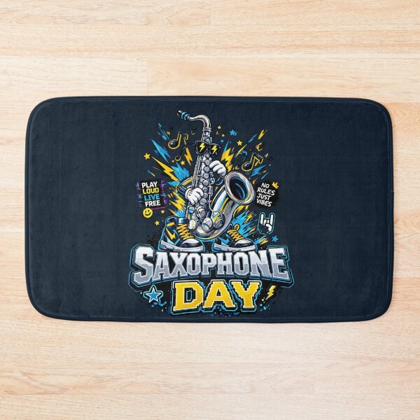 Item preview, Cool Saxophone Character National Saxophone Day Streetwear designed and sold by CloudyCatArt.