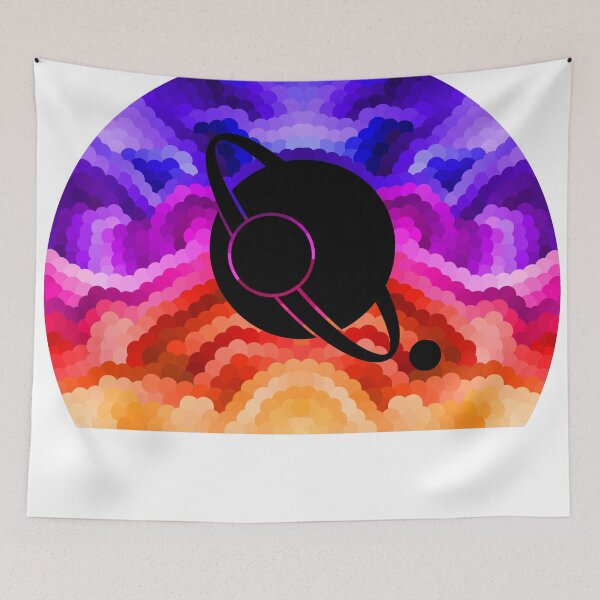 Item preview, Ringed Planet Sunset | Psychedelic Arched Mosaic Art designed and sold by JayMakesTiktok.