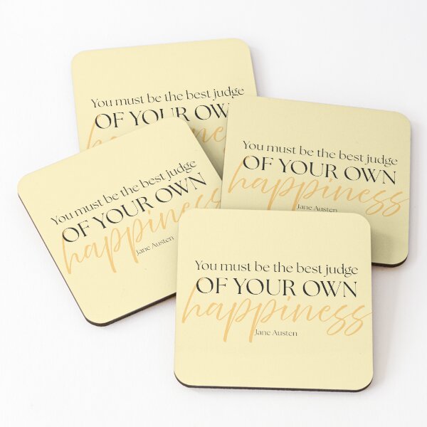 Item preview, Jane Austen Quote – Emma – "Judge of Your Own Happiness" designed and sold by cheekymare.