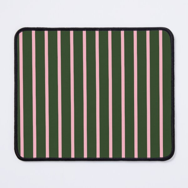 Item preview, Retro Forest Green and Pink Stripes Pattern | Preppy Aesthetic Dark Green and Light Pink Vertical Lines | Y2K Vintage Vibe Green & Soft Pink Vertical Stripe designed and sold by VivaFy.