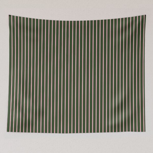 Item preview, Retro Forest Green and Pink Stripes Pattern | Preppy Aesthetic Dark Green and Light Pink Vertical Lines | Y2K Vintage Vibe Green & Soft Pink Vertical Stripe designed and sold by VivaFy.