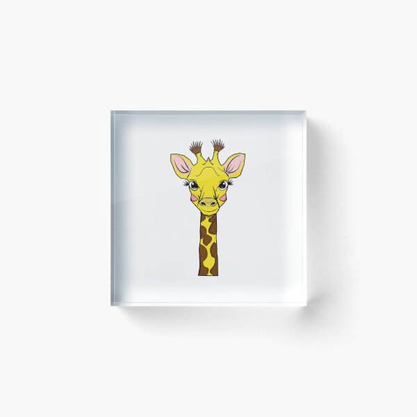 Item preview, Cute Giraffe Portrait – Colorful African Wildlife Animal Art designed and sold by ForcePrint.