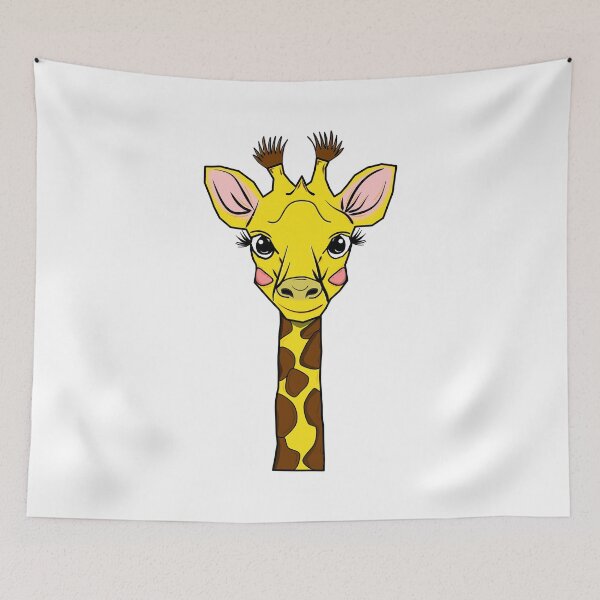 Item preview, Cute Giraffe Portrait – Colorful African Wildlife Animal Art designed and sold by ForcePrint.