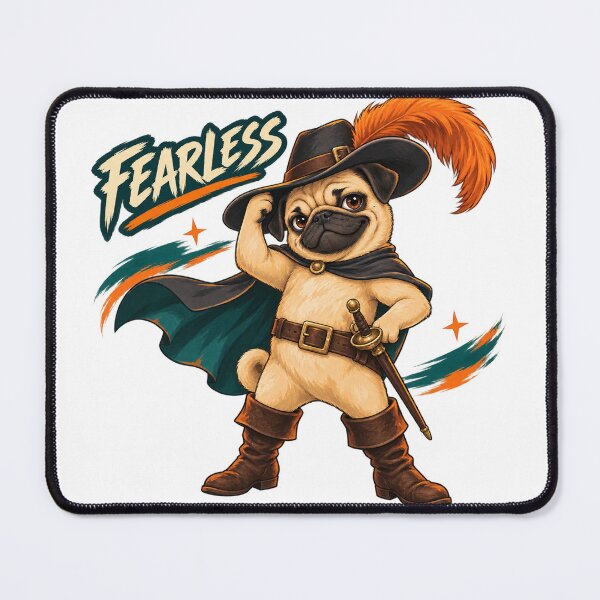 Item preview, Fearless Pug Adventure Hero designed and sold by ArtikaCreative.
